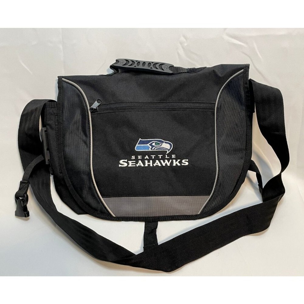 NFL Seattle Seahawks crossbody messenger bag 17" x 13" black